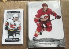 Matthew Tkachuk 19-20 UD Chronology Mini Canvas 35/60 + 20-21 The Cup 043/249
