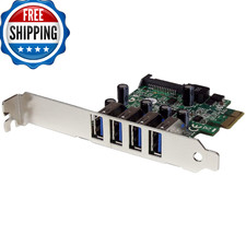 StarTech 4-Port PCI Express SuperSpeed USB 3.0 Controller Card UASP 5Gbps Ex