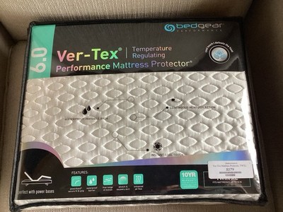 bedgear Twin XL 6.0 VER-TEX Performance Mattress Protector Temp Regulating 39x80