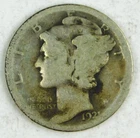 1921 10c Mercury Silver Dime AG About Good Circulated Coin C4568