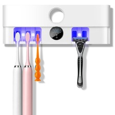 Wall Mounted Toothbrush Holder Toothbrush Cleaner,Toothbrush Holder, Razor Ho...
