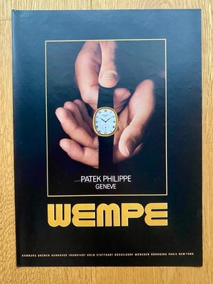 1987 Wempe Patek Philippe Geneve 80s retro Vintage Watch Ad Werbung Reklame