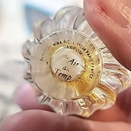 Vtg Crystal L'Air Du Temp Nina Ricci Signed Lalique Bottle  w/2 Doves In OrigBox