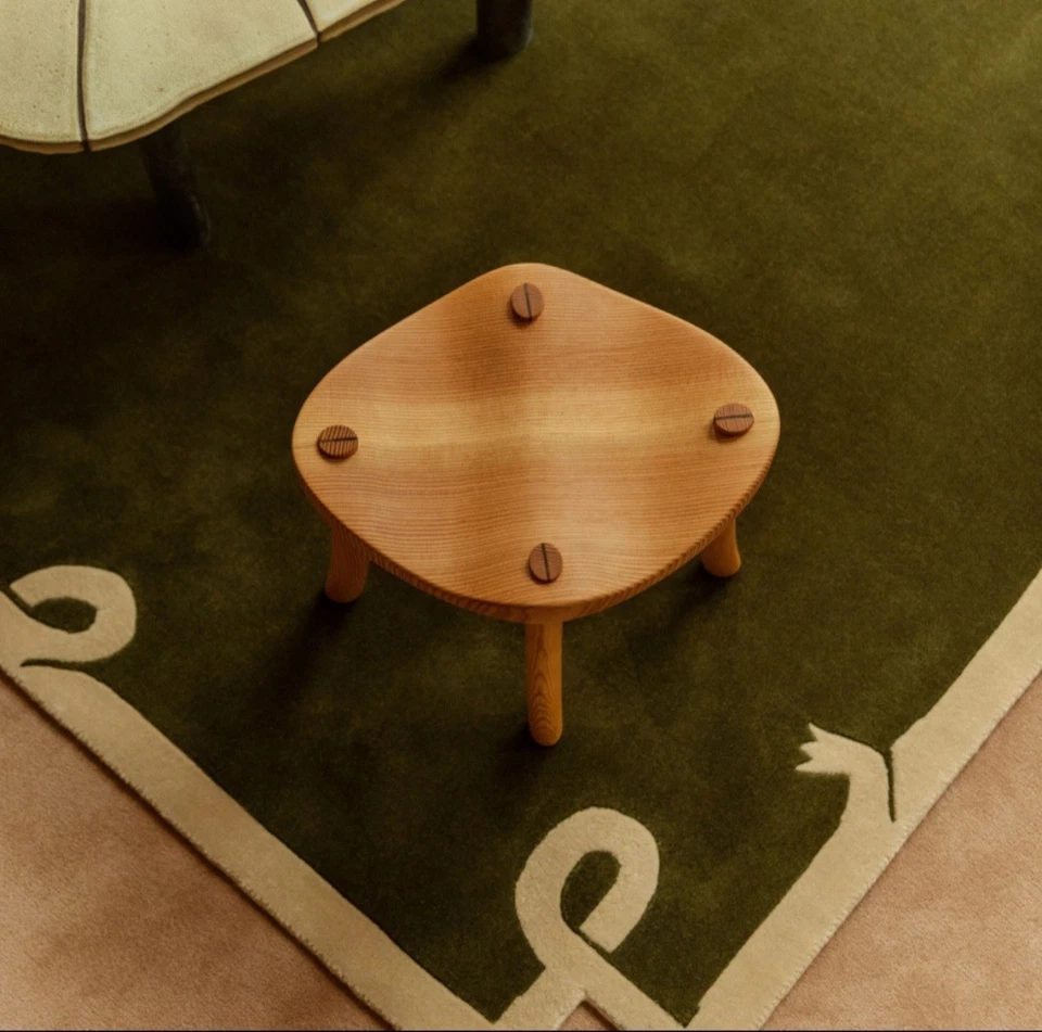 Hand-Tufted Wool Rug 9×12 ft - Nordic Knots Green Design, Handmade Area Rug 8x10 - Image 3 of 4