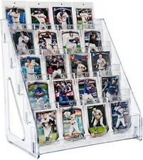 Trading Card Display Stand, 5 Tier Vertical Holder for Baseball Basketball Sport