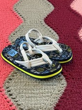 Reef Toddler Little Ahi Water Friendly Dino Flip Flop Boys Girls Size 11 Blue