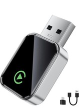 Wireless CarPlay Adapter for iPhone 2025 Upgraded , Plug  Play, Mini Size, Con
