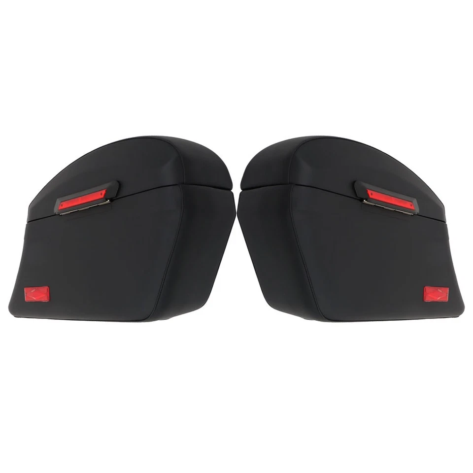 Bolsas rígidas universales negras para equipaje de motocicleta para Yamaha Kawasaki Honda Foto 4 de 4