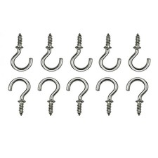50 Pcs 304 Stainless Steel Screw Ceiling Hooks 5/8 Inch Small Cup Hook Scre...