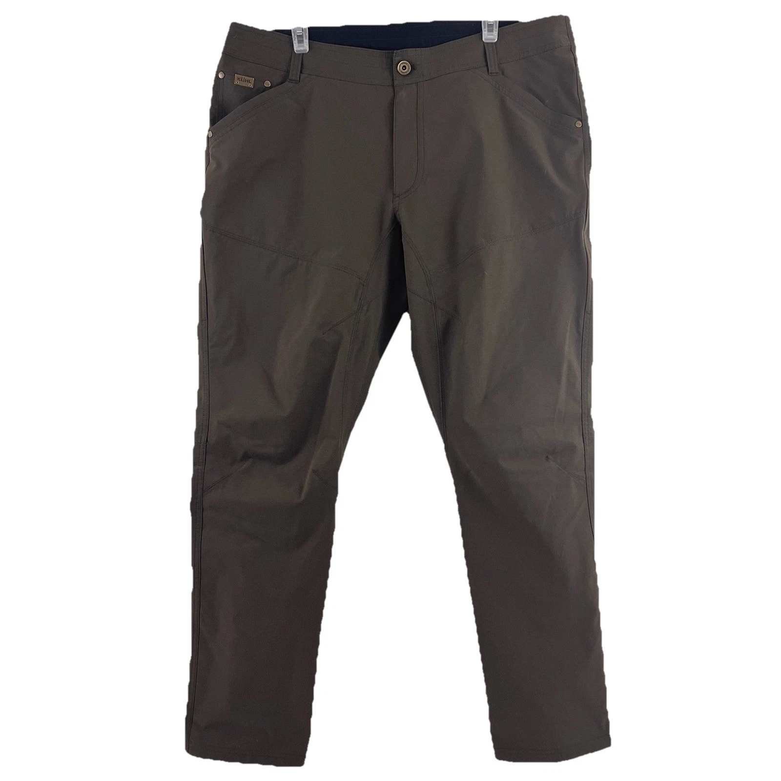 Kuhl Silencr Rougue Pants Mens 38x32 Ripstop Canvas Brown Outdoor Hiking 5166