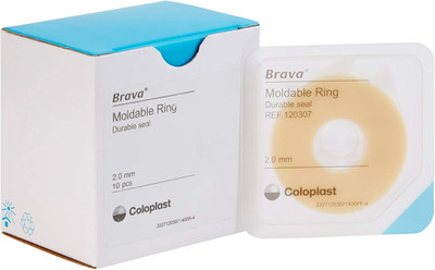Coloplast 12037 Brava Thin Moldable Protective Ostomy Seal, 1-1/8'' Stoma, 10/Box