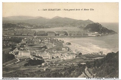 AWWP1-0011-ESPAGNE - SAN-SEBASTIAN - Übersicht vom Monte Ulia