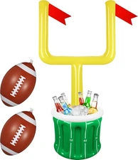 Zhanmai Large Football Inflatable Drink Cooler as the picture, Brown, Yellow 