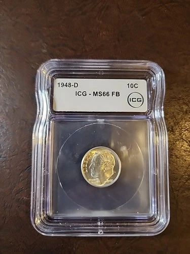 1948-D Roosevelt Dime MS66 FB ICG *9204