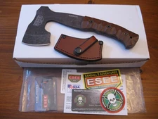 ESEE Gibson Axe 1095HC Steel Brown Micarta Handle w/ Leather Sheath - New