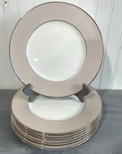 Lenox China Federal Platinum Frost Set of 4 Dinner Plates 10 7/8" Discontinued