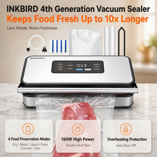Máquina de sellado al vacío de alimentos Inkbird 6 modos de conservación de alimentos fácil bloqueo