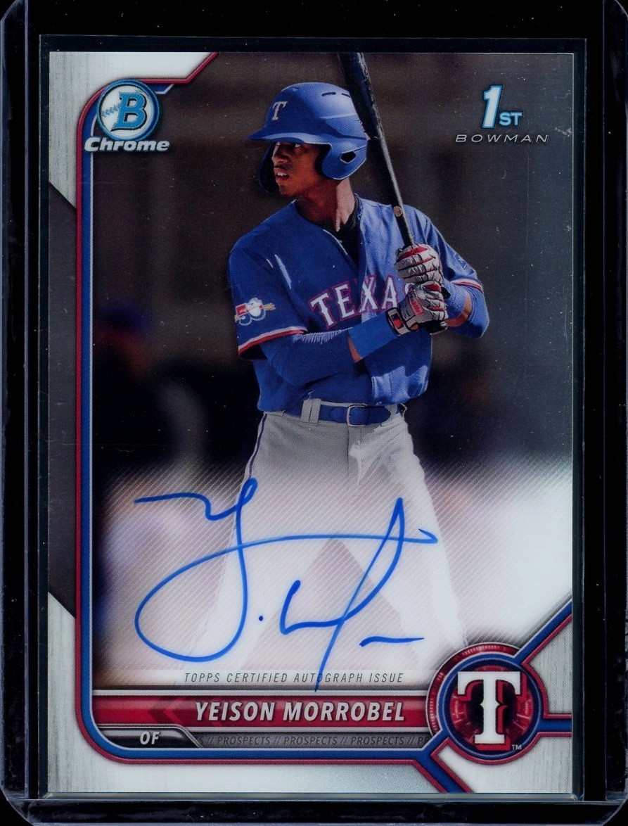 2022 1st Bowman Chrome ~ Yeison Morrobel ~ #CPA-YML ~ Auto ~ Texas Rangers