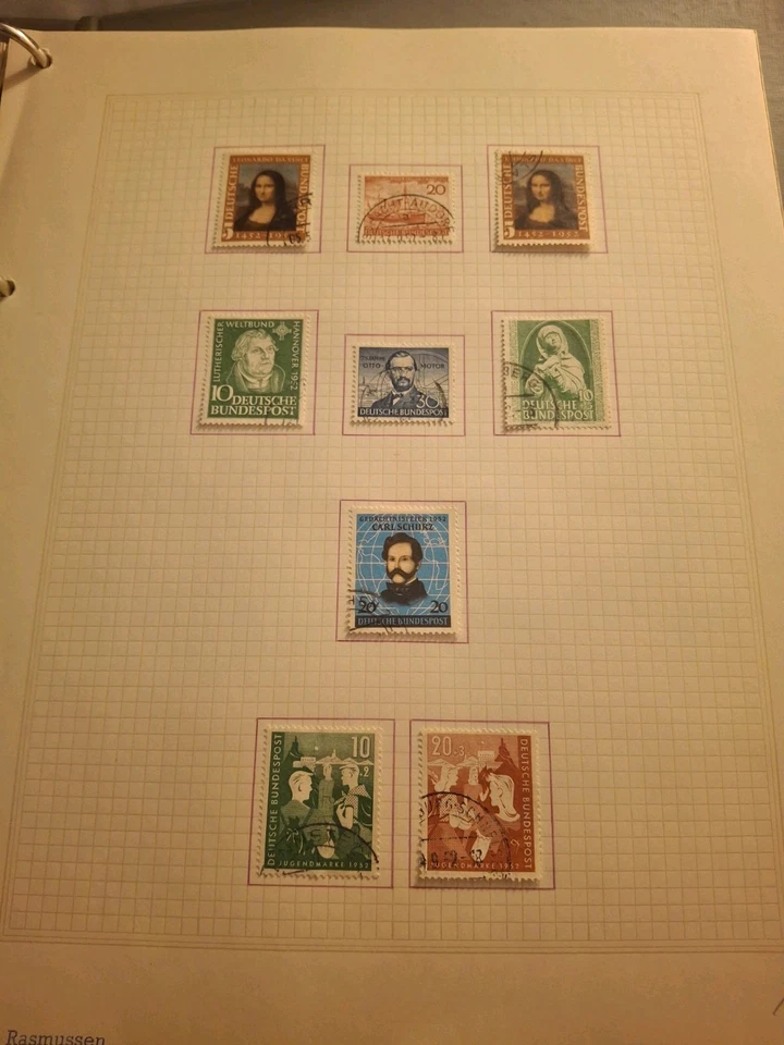 Germany side by side mnh and used collected 1949/60 stamps some tested cat £1200 - Image 4 of 4