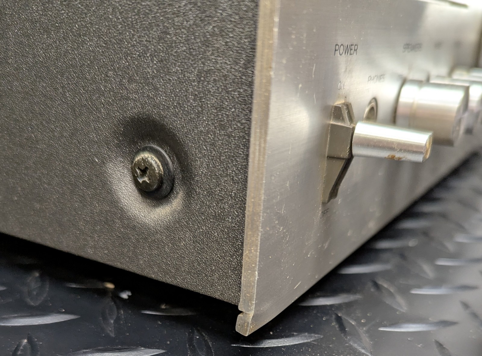 Kenwood KA-5700 integrated amplifier with analog watt meters. Classic silver