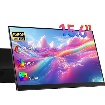 UPERFECT 15.6'' 1080P Portbale Monitor Second Screen HDMI USB For Computer Laptop