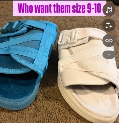 draco slides size 9/10 one pair white the other blue