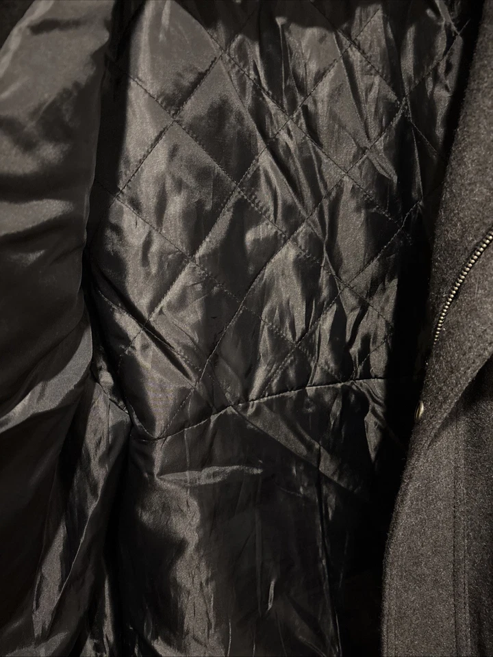 MERONA Men's Wool Blend Jacket - Dark Grey - Size XL - Four Pocket & Military - Image 3 of 4