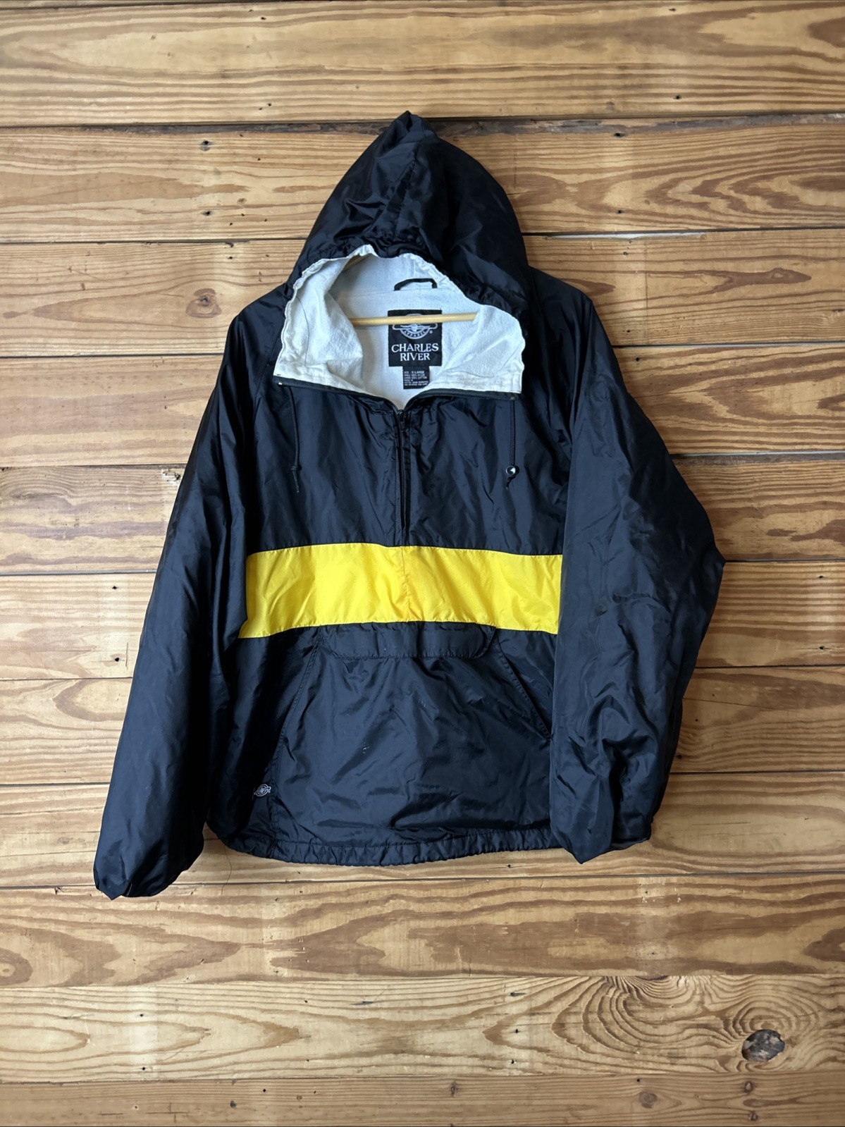 De Colección Charles River Wind Breaks Unisex Shell Nylon Forro Algodón Talla XL