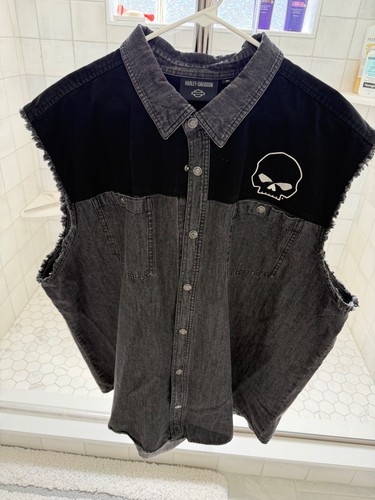 Harley Davidson Vest Mens 3XL Willie G. Skull Excellent Condition