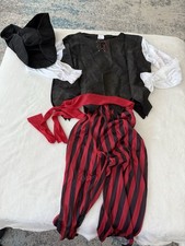Pirate Halloween Costume Youth Size Medium 8-10 ; 4 Piece Set