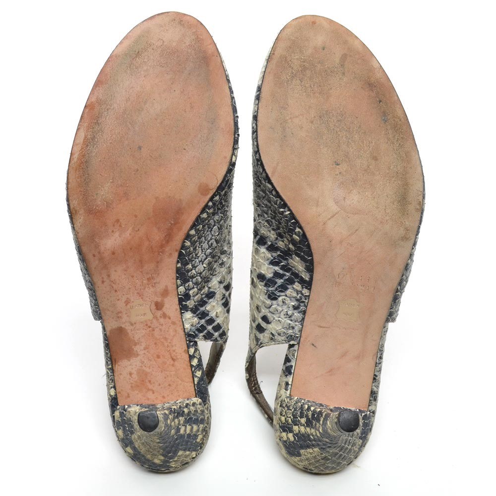 Ladies Stuart Weitzman Python Slingback Pumps 8.5… - image 4