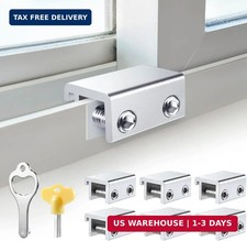 Sliding Window Locks 6 Sets , Security Window Locks with Keys, Adjustable Alumi
