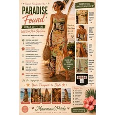 Urban Outfitters Wild Side Mesh Slip Dress Paradise Map Tropical Y2K Fairycore L