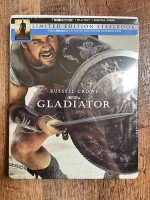 Gladiator w. Steelbook (4K UHD + Blu-ray + Digital, 2000, Region Free) *NEW*