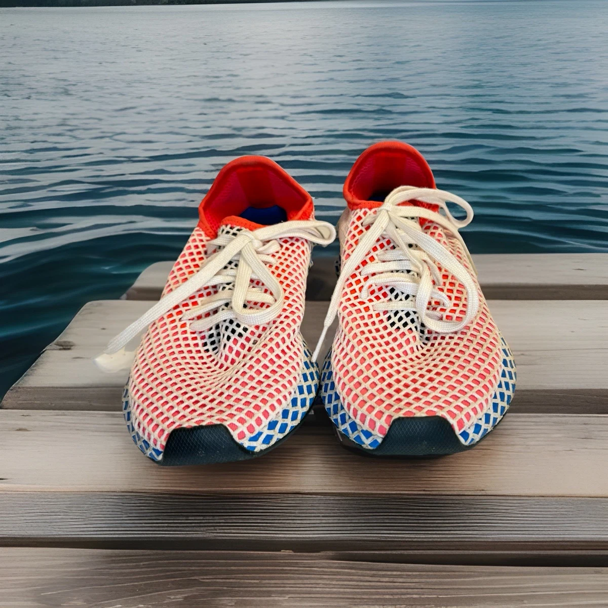 adidas Deerupt Red Blue W for sale | eBay