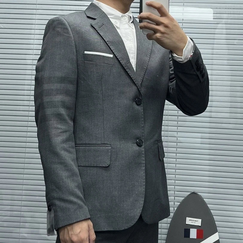Thom Browne Hombre Otoño Nuevo Cuatro Barras Rayas Traje Pantalones Traje Foto 2 de 4