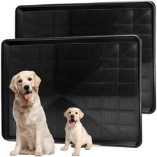 2 Pack Dog Crate Tray, 35.2" L x 23.2" W Large ChewProof Replacement Pan for ...