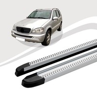 Trittbretter Passend FüR Mercedes ML W163 Ab 02/1998-06/2005 Maja Silber ABE