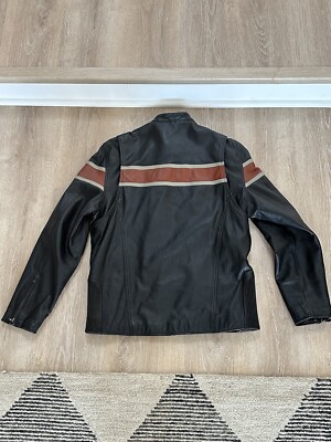 Wilsons Leather M. Julian Cafe Racer Striped Motorcycle Biker