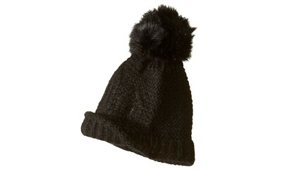 Tundra Boots Kids Single Pom Knit Hat Black One Size 5827