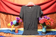 A. Byer Women's Gray Knit Sweater 29.5" Mini Dress Size Jr Medium shirt classic