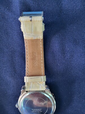 Ladies Guess Swarovski Crystal Chronograph Leather Watch  display picture 3