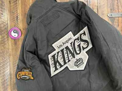 vintage 90s Los Angeles Kings pro player reversible parka jacket