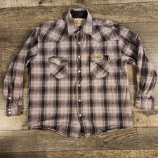 Jesse James Men's Large West Coast Choppers Pearl Snap Plaid Shirt Biker Y2K