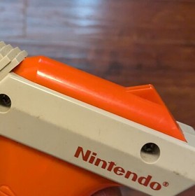 VTG Nintendo NES-005 Official Orange Zapper Light Gun Controllers Set of 2 Works