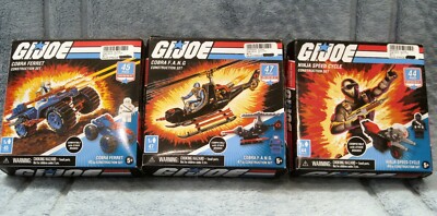 2020 G.I Joe Hasbro Cobra F.A.N.G, FERRET, Ninja Speed Cycle Construction Set
