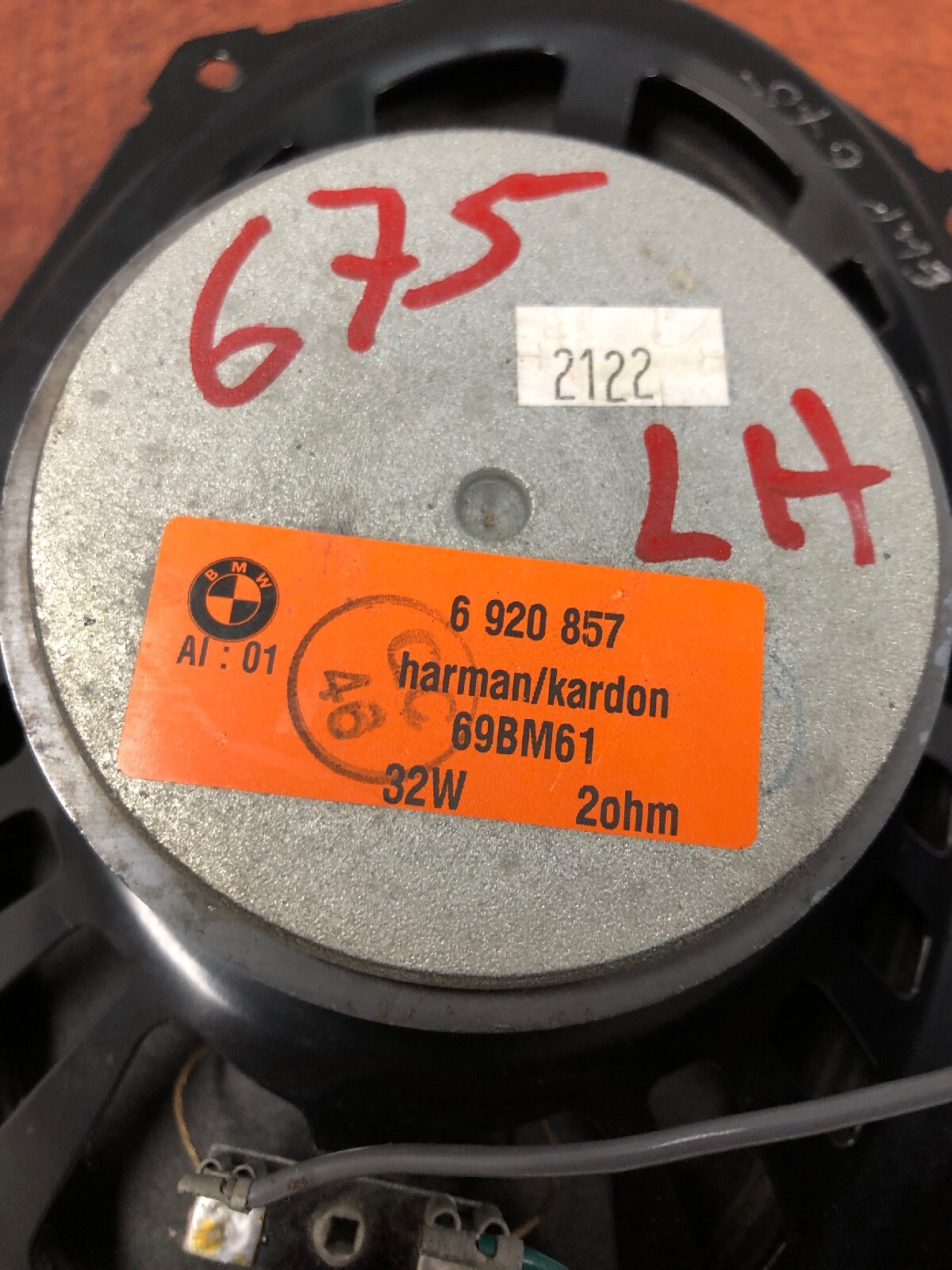 BMW 6920857 E46 Coupe Rear Harman Kardon Sub Woofer Speaker OEM  