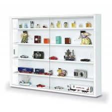 Vetrina Bianca Collezionismo Modellini Modellismo Moderna da Parete Vetrinetta