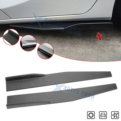 JDM Carbon Fiber Look Side Skirt Canards Diffuser For Mazda 3 6 MX-5 Miata 2000+