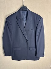  miss 1 cuff btn IZOD 44R Men  s Navy Blazer 2 Silver Buttons 100 Wool